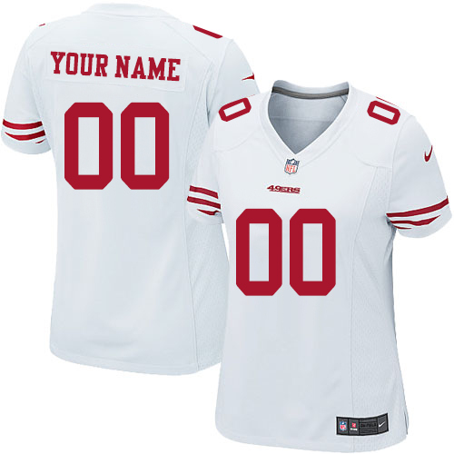 Women's Elite Nike Jersey White Road - Customized NFL San Francisco 49ers